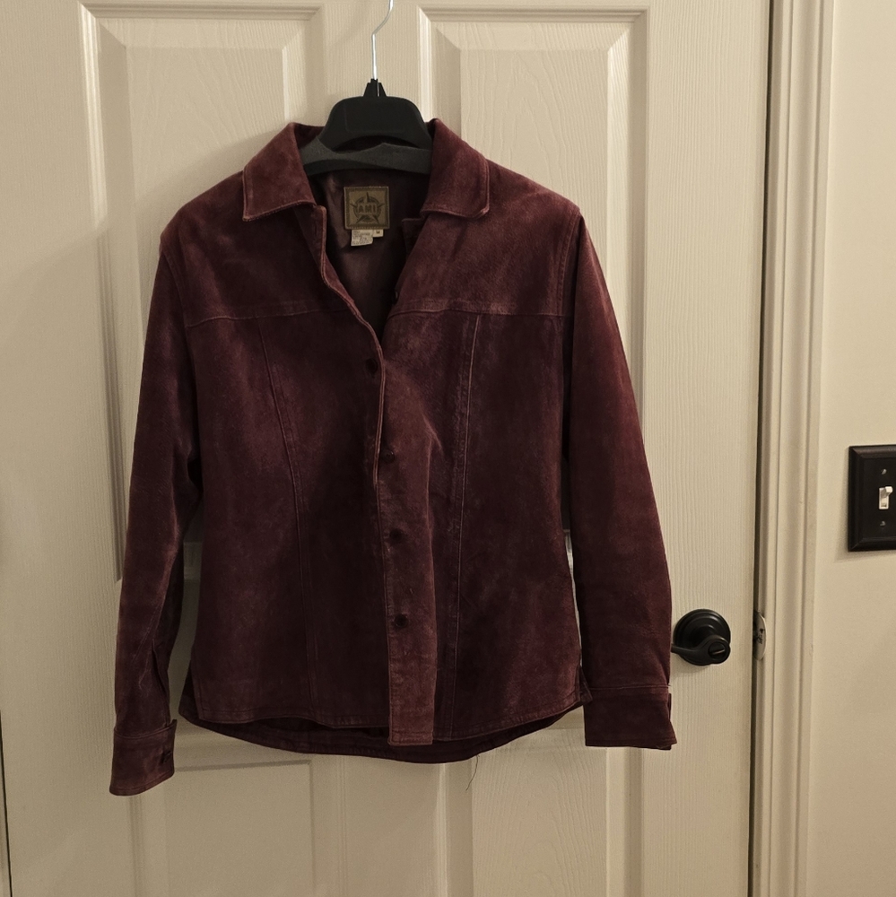 Ami Deep Red Suede Jacket